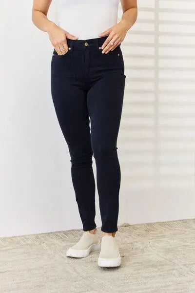 Judy Blue Full Size Garment Dyed Tummy Control Skinny Jeans - Premium Jeans from Trendsi - Just $58.99! Shop now at ZeesPieces