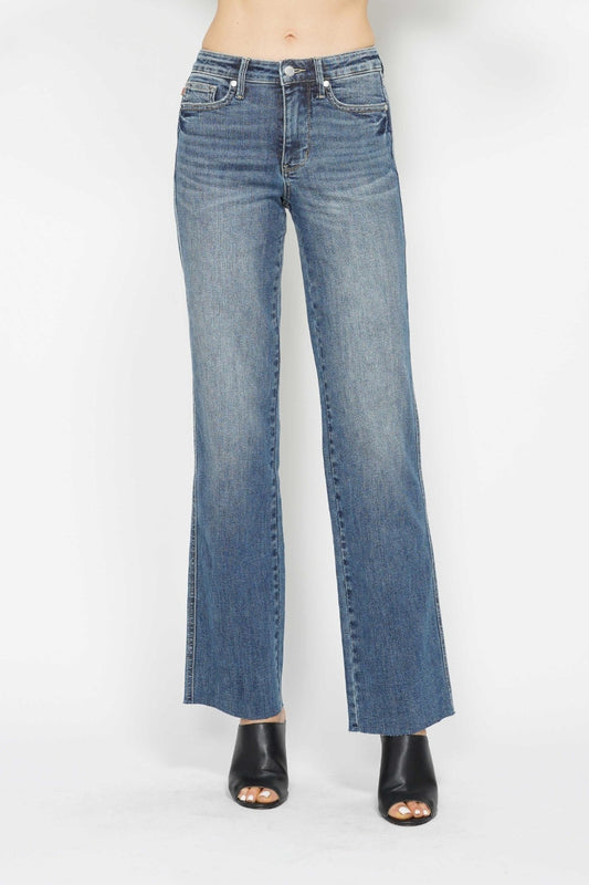 Judy Blue Full Size Tummy Control Straight Jeans - Premium Jeans from Trendsi - Just $64! Shop now at ZeesPieces