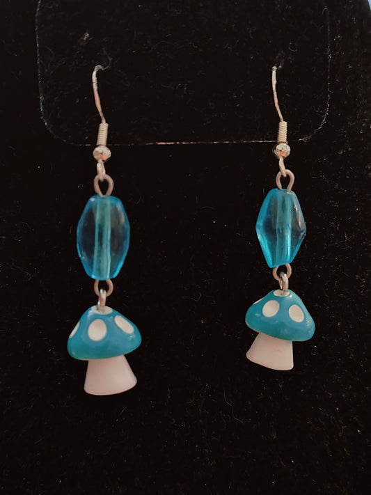 Colorful Mushroom Earrings in Whimsical Designs Featuring Glass Beads - Premium Earrings from Zee's Pieces - Just $15! Shop now at Zee's Pieces