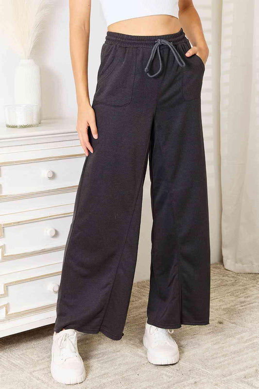 Basic Bae Wide Leg Pocketed Pants - ZeesPieces