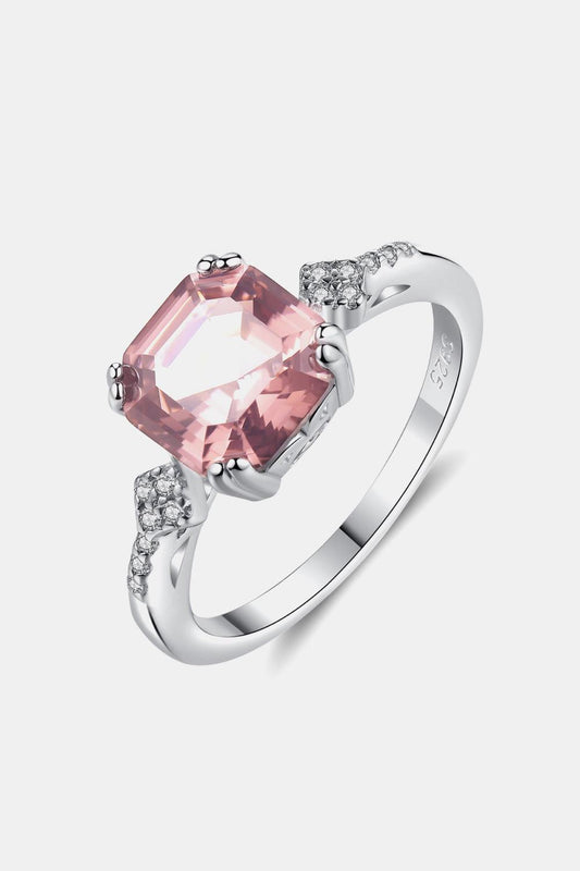 Morganite 925 Sterling Silver Ring - ZeesPieces